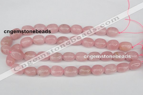 CNG22 15.5 inches 12*17mm nuggets rose quartz gemstone beads