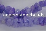 CNG2202 15.5 inches 8*10mm - 10*12mm nuggets plated druzy quartz beads
