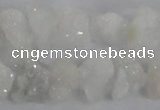 CNG2207 15.5 inches 10*14mm - 13*18mm nuggets plated druzy quartz beads