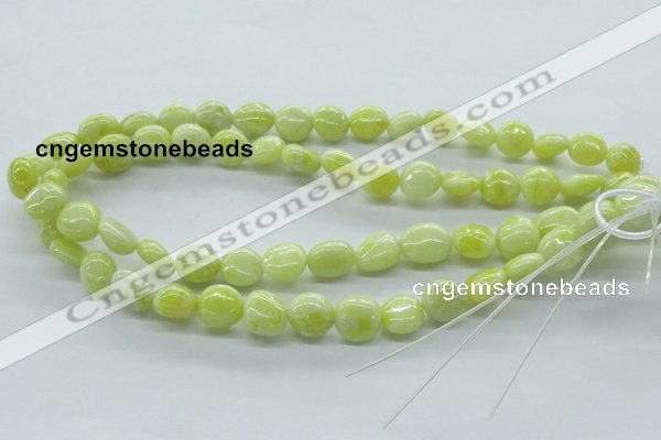 CNG223 15.5 inches 10*14mm nuggets lemon jade gemstone beads