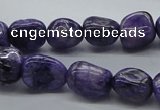 CNG225 15.5 inches 10*12mm nuggets dyed dogtooth amethyst beads