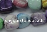 CNG229 15.5 inches 15*20mm nuggets dyed white agate gemstone beads