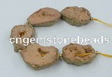 CNG2311 7.5 inches 25*35mm - 35*40mm freeform druzy agate beads