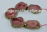 CNG2312 7.5 inches 25*35mm - 35*40mm freeform druzy agate beads