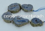 CNG2313 7.5 inches 25*35mm - 35*40mm freeform druzy agate beads