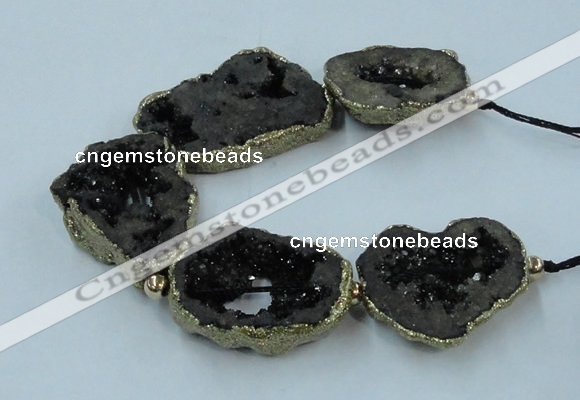 CNG2314 7.5 inches 25*35mm - 35*40mm freeform druzy agate beads