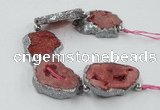 CNG2319 7.5 inches 25*35mm - 35*40mm freeform druzy agate beads