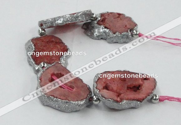 CNG2319 7.5 inches 25*35mm - 35*40mm freeform druzy agate beads