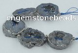 CNG2320 7.5 inches 25*35mm - 35*40mm freeform druzy agate beads