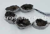 CNG2321 7.5 inches 25*35mm - 35*40mm freeform druzy agate beads