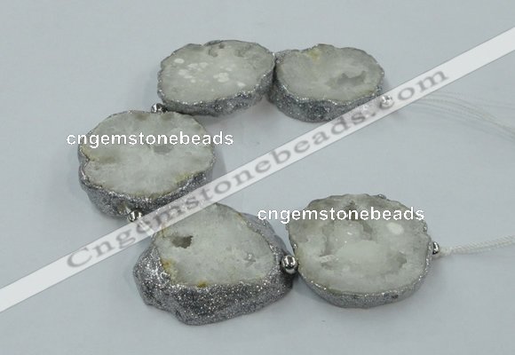 CNG2325 7.5 inches 35*40mm - 45*50mm freeform druzy agate beads