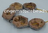 CNG2326 7.5 inches 35*40mm - 45*50mm freeform druzy agate beads