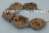 CNG2326 7.5 inches 35*40mm - 45*50mm freeform druzy agate beads