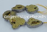 CNG2327 7.5 inches 35*40mm - 45*50mm freeform druzy agate beads