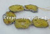 CNG2328 7.5 inches 35*40mm - 45*50mm freeform druzy agate beads