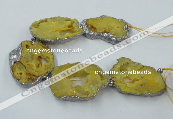 CNG2328 7.5 inches 35*40mm - 45*50mm freeform druzy agate beads