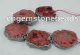 CNG2329 7.5 inches 35*40mm - 45*50mm freeform druzy agate beads