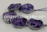 CNG2330 7.5 inches 35*40mm - 45*50mm freeform druzy agate beads