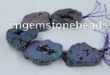 CNG2331 7.5 inches 35*40mm - 45*50mm freeform druzy agate beads