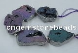 CNG2332 7.5 inches 35*40mm - 45*50mm freeform druzy agate beads