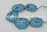 CNG2333 7.5 inches 35*40mm - 45*50mm freeform druzy agate beads