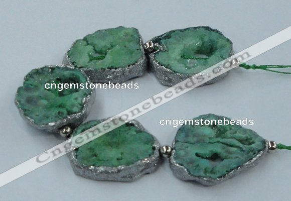 CNG2334 7.5 inches 35*40mm - 45*50mm freeform druzy agate beads