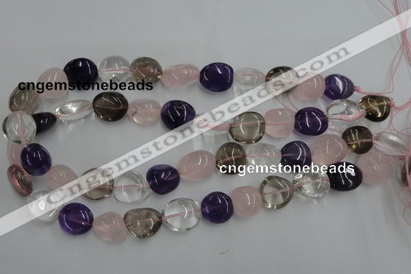 CNG235 15.5 inches 15*16mm nuggets mixed quartz beads