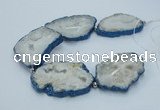 CNG2355 7.5 inches 40*50mm - 55*60mm freeform druzy agate beads