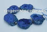 CNG2361 7.5 inches 40*50mm - 55*60mm freeform druzy agate beads