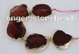 CNG2371 7.5 inches 25*45mm - 30*40mm freeform agate gemstone beads