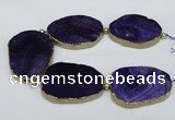 CNG2398 7.5 inches 35*45mm - 45*55mm freeform agate gemstone beads