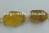 CNG240 10*15mm - 20*22mm faceted nuggets citrine gemstone beads