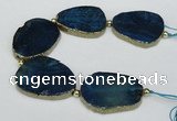 CNG2400 7.5 inches 35*45mm - 45*55mm freeform agate gemstone beads