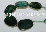 CNG2401 7.5 inches 35*45mm - 45*55mm freeform agate gemstone beads