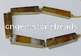 CNG2418 8 inches 15*55mm trapezoid agate gemstone beads wholesale