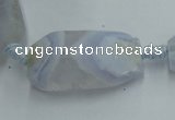 CNG242 15*18mm - 18*28mm faceted nuggets blue chalcedony beads