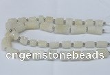 CNG2430 15.5 inches 11*14mm - 14*20mm tube druzy quartz beads