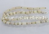 CNG2432 15.5 inches 11*14mm - 14*20mm tube druzy quartz beads