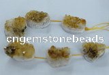 CNG2436 15.5 inches 20*25mm - 30*35mm nuggets druzy citrine beads