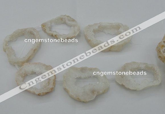 CNG2440 15.5 inches 45*50mm - 55*65mm freeform druzy agate beads