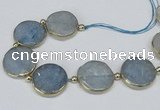 CNG2476 7.5 inches 30mm faceted coin quartz gemstone beads