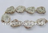 CNG2490 15.5 inches 30*40mm - 40*50mm freeform plated druzy agate beads