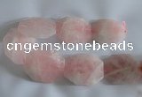 CNG2540 48*58mm – 50*60mm nuggets rose quartz beads wholesale