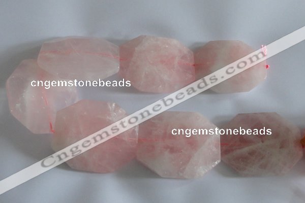 CNG2540 48*58mm – 50*60mm nuggets rose quartz beads wholesale