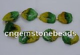 CNG2549 15.5 inches 30*40mm - 45*50mm freeform druzy agate beads