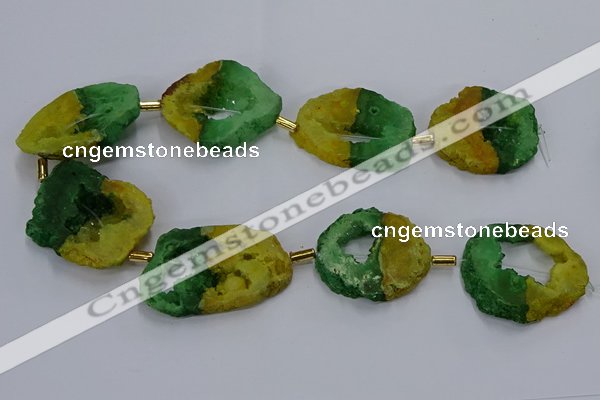 CNG2549 15.5 inches 30*40mm - 45*50mm freeform druzy agate beads