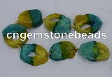 CNG2550 15.5 inches 30*40mm - 45*50mm freeform druzy agate beads