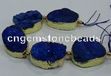 CNG2564 7.5 inches 25*35mm - 30*40mm freeform druzy agate beads