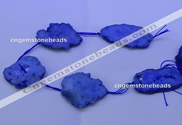 CNG2575 15.5 inches 45*50mm - 55*65mm freeform druzy agate beads