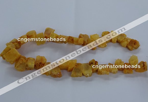 CNG2580 15.5 inches 13*18mm - 15*25mm nuggets druzy agate beads